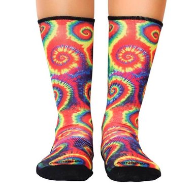 ABNORMAL SOCKS MEDIAS LARGAS DEPORTE DISEÑO TIE DYE MULTICOLOR