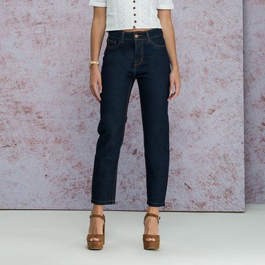 PANTALÓN ALGODÓN MUJER CAMILA VIALI AZUL P0340 CHELSEA DENIM - 1