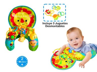 ALMOHADA COJIN DE ESTIMULACION TUMMY TIME DISEÑO LEONCITO