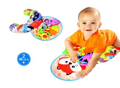 COJIN ALMOHADA DE ACTIVIDADES ZORRITO MULTICOLOR PARA GATEO