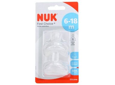 TETINA NUK DE SILICONA FIRST CHOICE PARA LECHE TALLA M 6-18 MESES
