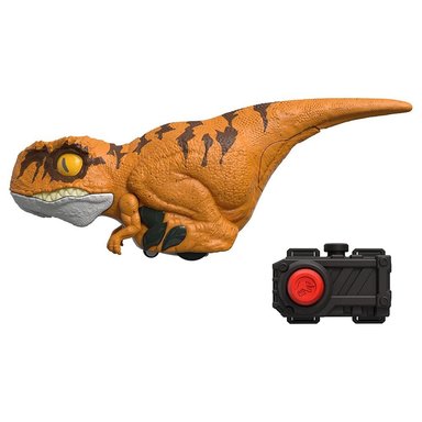 FIGURA JURASSIC WORLD DOMINION CLICKER TRACKER ATROCIRAPTOR AMARILLO - 1