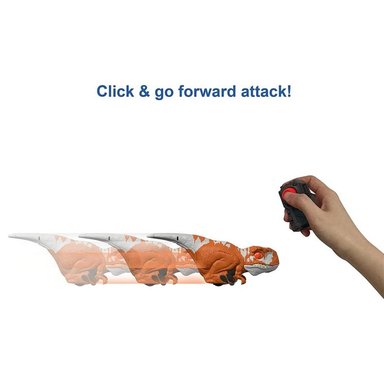 FIGURA JURASSIC WORLD DOMINION CLICKER TRACKER ATROCIRAPTOR NARANJA - 3