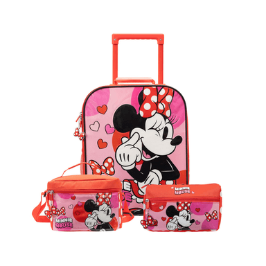 SET DE MALETA LONCHERA CARTUCHERA MEDIUM MINNIE COLECCIÓN G