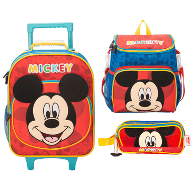 SET MALETA LONCHERA CARTUCHERA ESCOLAR NIDO MICKEY COLECCIÓN H