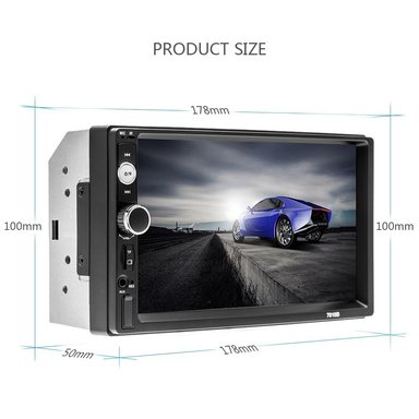 AUTO RADIO 7010B BLUETOOTH 7 PULGADAS MP5 TÁCTIL HANDSFREE SD USB - 2