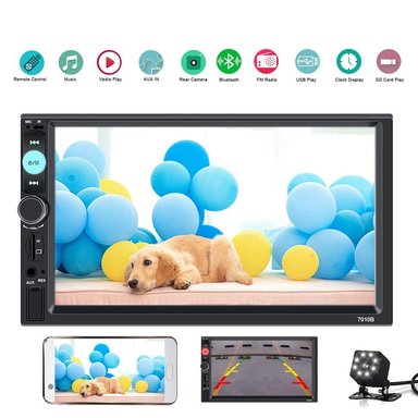 AUTO RADIO 7010B BLUETOOTH 7 PULGADAS MP5 TÁCTIL HANDSFREE SD USB - 3