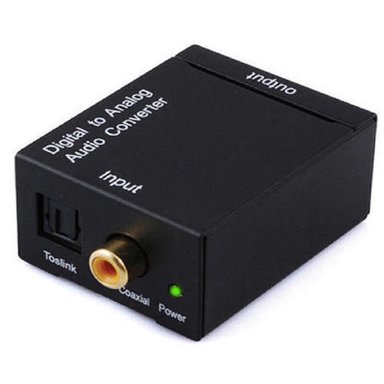 CONVERSOR CONVERTIDOR AUDIO OPTICO COAXIAL A ANALOGO RCA