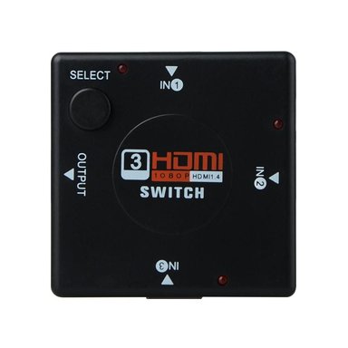 SPLITTER HDMI SWITCH HDTV 1080 P SELECTIVO 3 PUERTOS INPUT