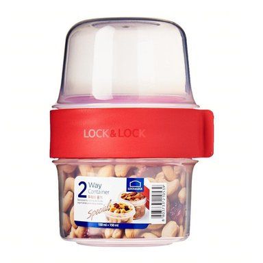 TAPER HERMETICO LOCK AND LOCK PARA YOGURT 150 ML + 150 ML. LLS211