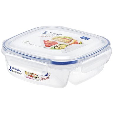 TAPER HERMETICO LOCK AND LOCK CUADRADO C/3 DIV 750 ML. HPL971