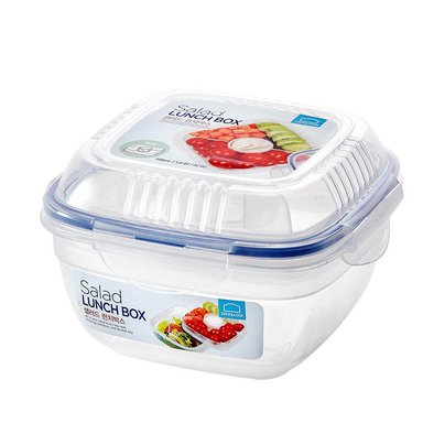 TAPER HERMETICO LOCK AND LOCK CUADRADO PARA ENSALADA 950ML. HSM8440T