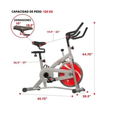 SUNNY HEALTH Y FITNESS BICICLETA SPINNING DE CADENA CON MONITOR LCD - 2