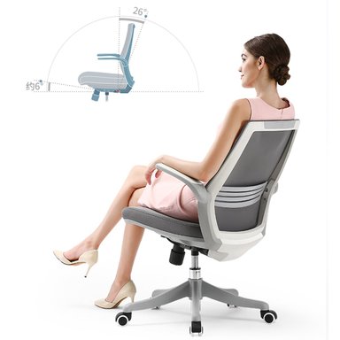 SILLA ERGONÓMICA EJECUTIVA DECORPLAS SHANGAI COLORS GRIS CLARO - 6