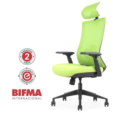 SILLA DE OFICINA ERGONÓMICA DECORPLAS EJECUTIVA ATENAS GREEN