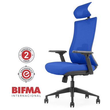 SILLA ERGONÓMICA GERENCIAL DECORPLAS AZUL MARINO ATENAS