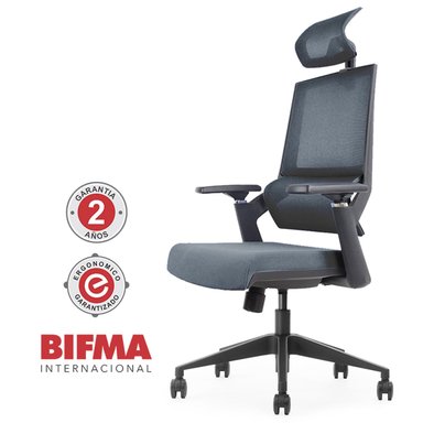 SILLA ERGONÓMICA GERENCIAL MODELO SPARTA DARK GREY