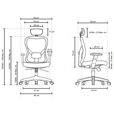 SILLA ERGONOMICA DECORPLAS ATLANTA 2 NEGRO EJECUTIVA - 6