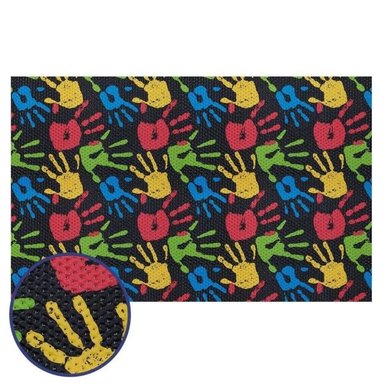 JUEGO DORMITORIO DECORPLAS INFANTIL MULTICOLOR ALFOMBRA NIÑOS BRISA PALMA MANOS 1 X 1.30MT