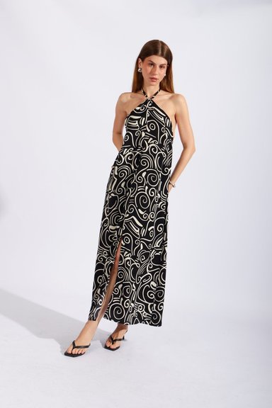 VESTIDO HALTER ABERTURA