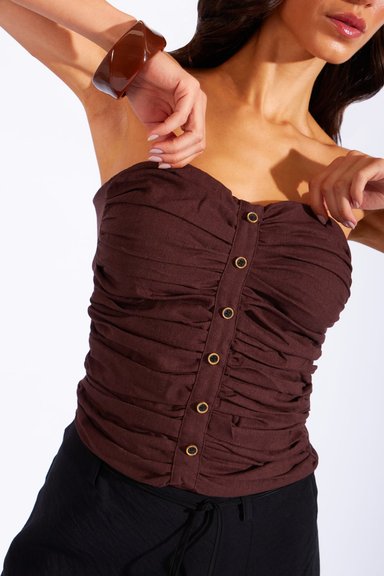 TOP STRAPLESS RÚSTICO