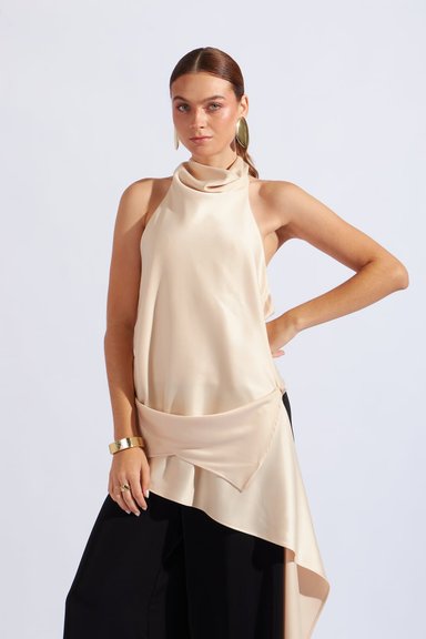 TOP HALTER SATINADO SOFT