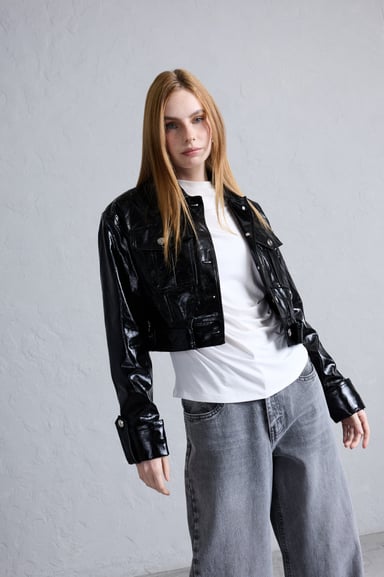 CASACA LEATHER CROP - 3
