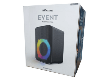 PARLANTE BLUETOOTH HIFUTURE EVENT PORTATIL 80 W ENTRADAS DUALES DSP AUDIO MULTIPLE LUZ RGB COLOR NEGRO - 4