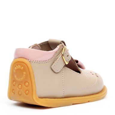 ZAPATOS DE VESTIR NIÑA BUBBLEGUMMERS CUERO BEIGE PIBE - 3
