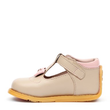 ZAPATOS DE VESTIR NIÑA BUBBLEGUMMERS CUERO BEIGE PIBE - 5