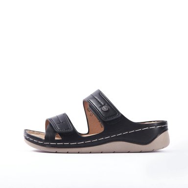 SANDALIAS MUJER BATA NEGRO CASUALES COMFIT - 1