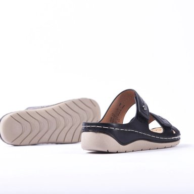 SANDALIAS MUJER BATA NEGRO CASUALES COMFIT - 4