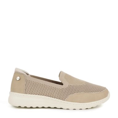 MOCASINES MUJER BATA BEIGE CASUALES COMFIT - 1