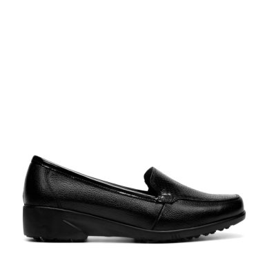 MOCASINES MUJER BATA CUERO NEGRO CASUALES COMFIT - 1