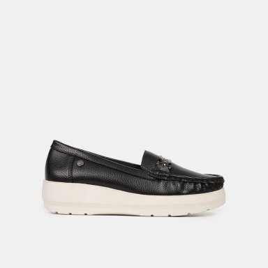 MOCASINES CASUALES MUJER BATA COMFIT NEGRO - 1