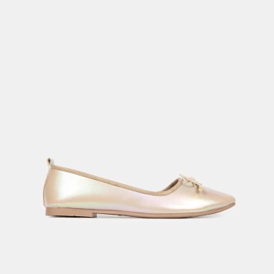 BALLERINAS CASUALES MUJER BATA PLATEADO - 1