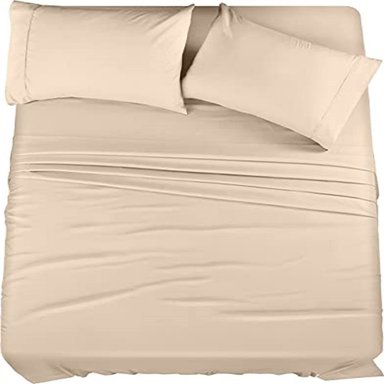 SET SÁBANAS SLEEPER 1.5 PLAZAS 180 HILOS BEIGE LISOS