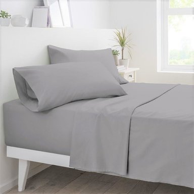 SET SÁBANAS SLEEPER KING 260 HILOS GRIS LISOS