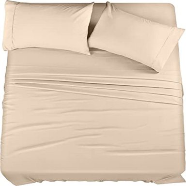 SET SÁBANAS SLEEPER 1 PLAZA 180 HILOS BEIGE LISOS