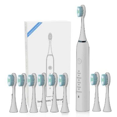 CEPILLO ELÉCTRICO CARGA USB SÓNICO + 8 CABEZALES