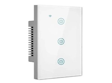 INTERRUPTOR INTELIGENTE TECH CARE 3 BOTONES BLANCO WI FI - 2