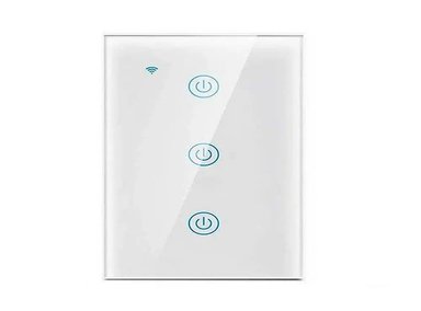 INTERRUPTOR INTELIGENTE TECH CARE 3 BOTONES BLANCO WI FI - 3