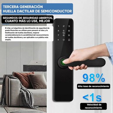 CERRADURA INTELIGENTE CON ACABADO DE CRISTAL TEMPLADO - 2