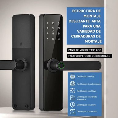 CERRADURA INTELIGENTE CON ACABADO DE CRISTAL TEMPLADO - 3