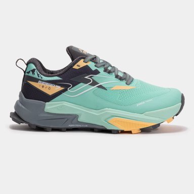 ZAPATILLAS TRAIL RUNNING SIERRA LADY 2527 TURQUESA AMARILLO NEGRO