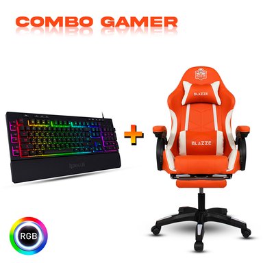 SILLA GAMER BLAZZE 155º + TECLADO SEMIMECÁNICO RGB SHIVA REDRAGON