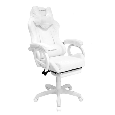Silla Gamer Extingtion Sapp Gamuza-Cuerina Color Blanco - 8