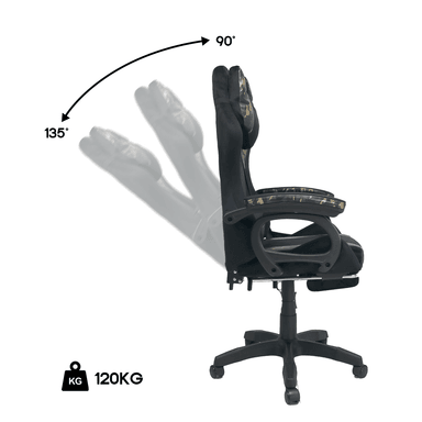 Silla Gamer Extingtion Sapp Gamuza-Cuerina Color Camuflaje - 2