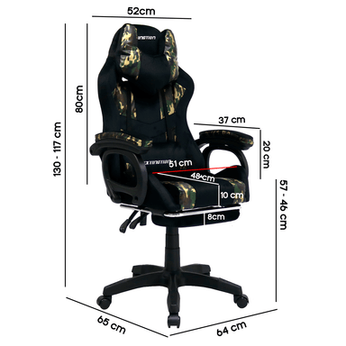 Silla Gamer Extingtion Sapp Gamuza-Cuerina Color Camuflaje - 5