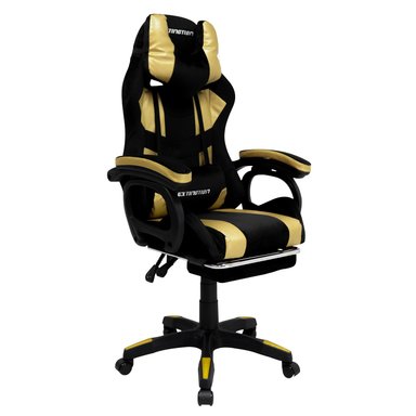 Silla Gamer Extingtion Sapp Gamuza-Cuerina Color Dorado - 1